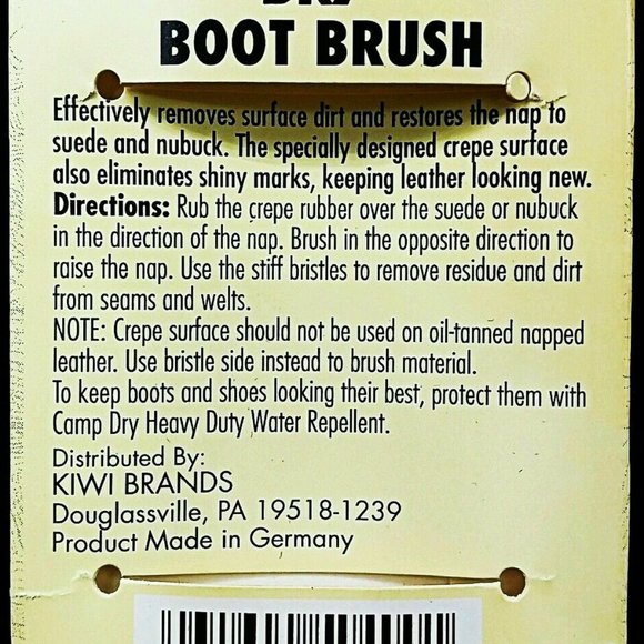 Suede Nubuck BOOT BRUSH Multi Use cleaning tool boots shoe cleaner KIWI Camp Dry - Picture 4 of 5